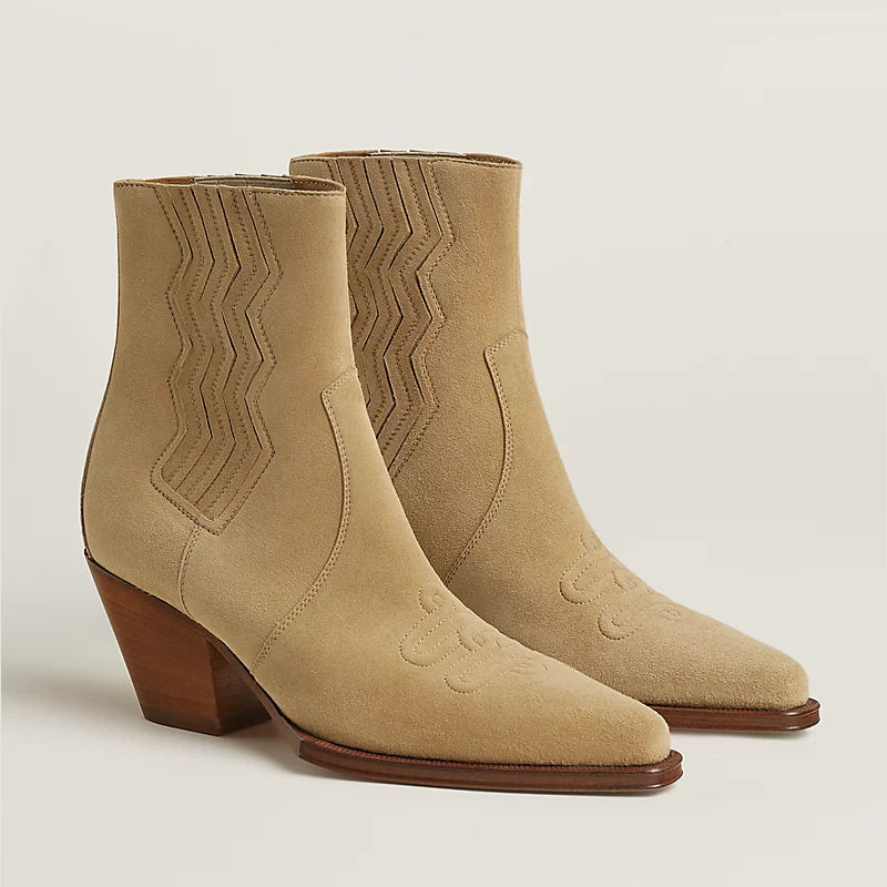 Hermes Vegas 65 Ankle Boot Beige Albâtre