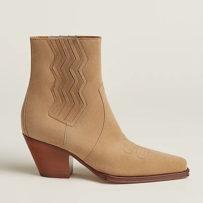Hermes Vegas 65 Ankle Boot Beige Albâtre